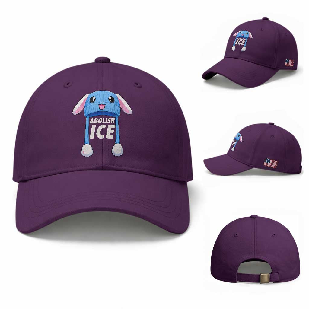 Abolish Ice Baseball Cap Blue Bunny Hat Pro Immigrant Resist Minnesota TS11 Baseball Cap Universal Fit Purple Print Your Wear