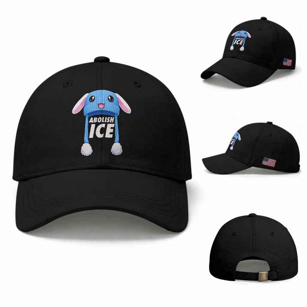Abolish Ice Baseball Cap Blue Bunny Hat Pro Immigrant Resist Minnesota TS11 Baseball Cap Universal Fit Black Print Your Wear