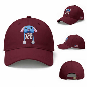Abolish Ice Baseball Cap Blue Bunny Hat Pro Immigrant Resist Minnesota TS11 Baseball Cap Universal Fit Maroon Print Your Wear