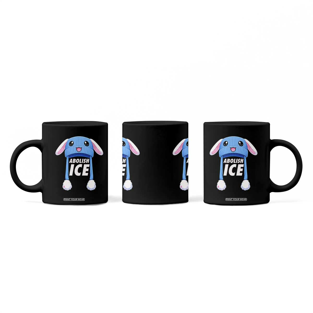 Abolish Ice Coffee Mug Blue Bunny Hat Pro Immigrant Resist Minnesota TS11 Print Your Wear