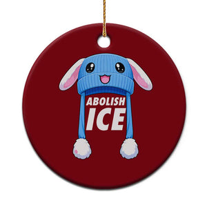 Abolish Ice Ceramic Ornament Blue Bunny Hat Pro Immigrant Resist Minnesota TS11 1pc Red Print Your Wear