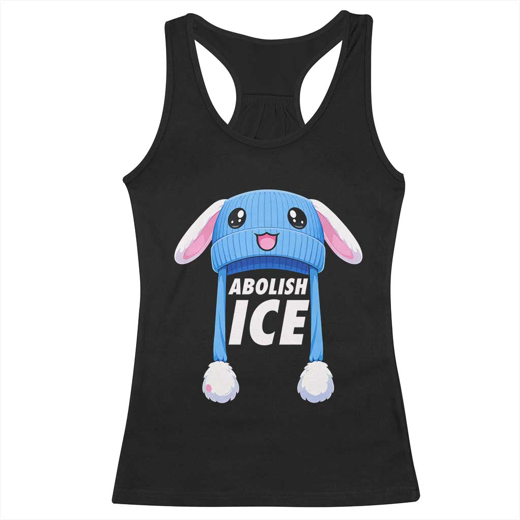 Abolish Ice Racerback Tank Top Blue Bunny Hat Pro Immigrant Resist Minnesota TS11 Black Print Your Wear