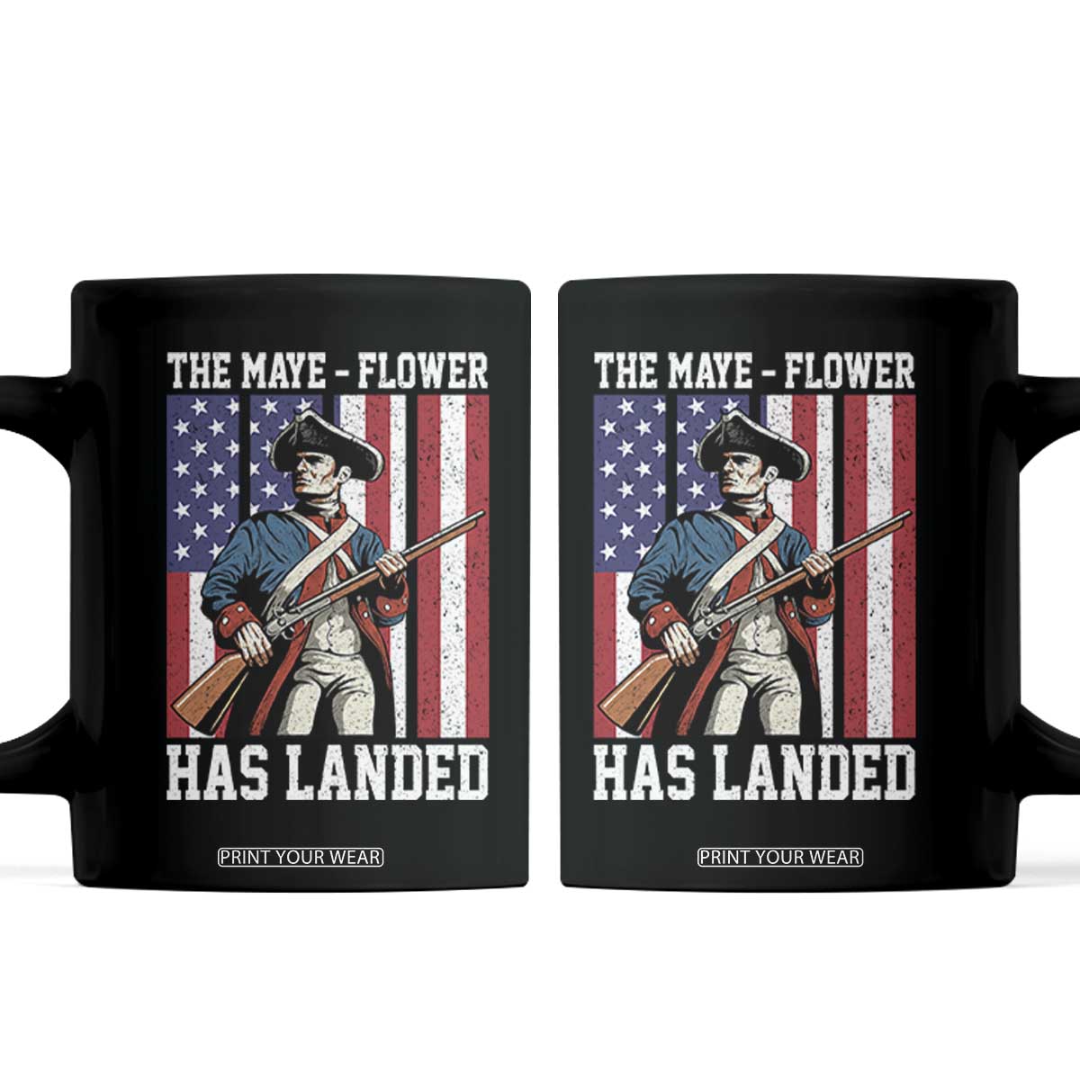 The Maye Flower Has Landed Coffee Mug Funny Minutemen Football Fan TS11 Black Print Your Wear