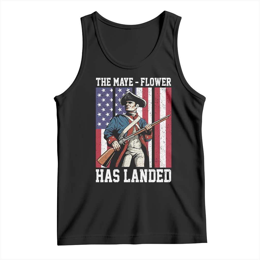 The Maye Flower Has Landed Tank Top Funny Minutemen Football Fan TS11 Black Print Your Wear