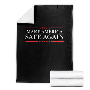 Make America Safe Again Throw Blanket Funny US Patriotic 4th of July TS11 Black Print Your Wear
