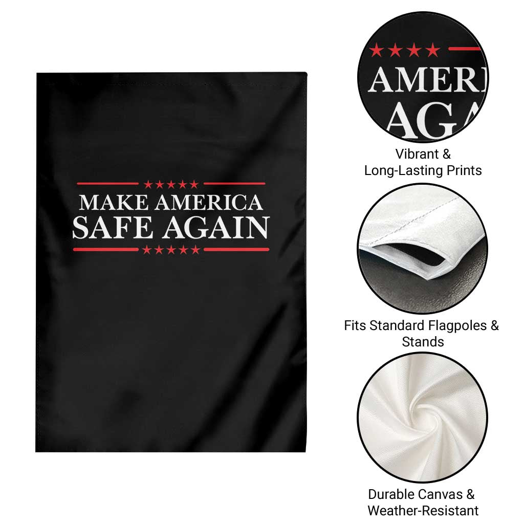 Make America Safe Again Garden Flag Funny US Patriotic 4th of July TS11 Print Your Wear