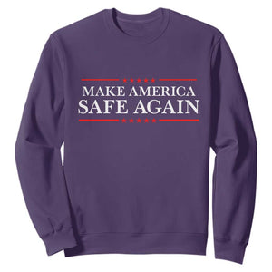 Make America Safe Again Sweatshirt Funny US Patriotic 4th of July TS11 Purple Print Your Wear