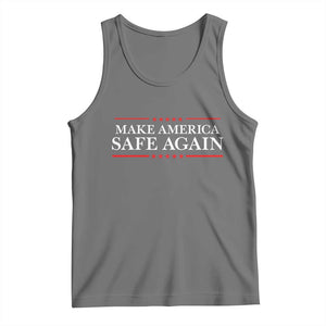 Make America Safe Again Tank Top Funny US Patriotic 4th of July TS11 Black Heather Print Your Wear