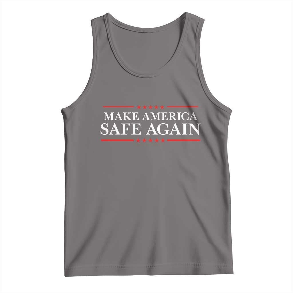 Make America Safe Again Tank Top Funny US Patriotic 4th of July TS11 Deep Heather Print Your Wear