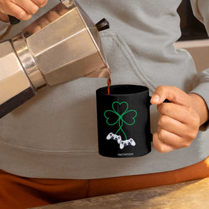 Video Game Lover St Patricks Day with Shamrock Controllers Coffee Mug TS11 Print Your Wear