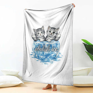 Abolish Ice Throw Blanket Cute Cat Melting Ice Pro Immigrant TS11 Print Your Wear