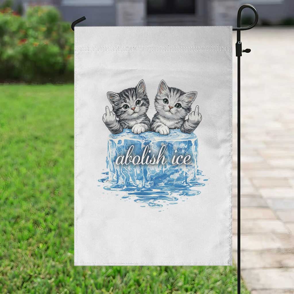 Abolish Ice Garden Flag Cute Cat Melting Ice Pro Immigrant TS11 Print Your Wear