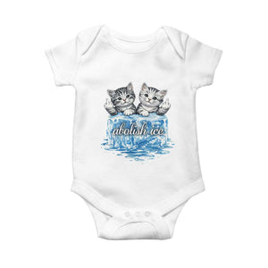 Abolish Ice Baby Onesie Cute Cat Melting Ice Pro Immigrant TS11 White Print Your Wear
