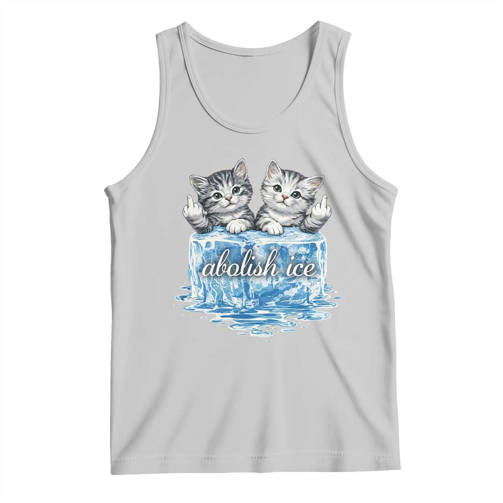 Abolish Ice Tank Top Cute Cat Melting Ice Pro Immigrant TS11 Ash Print Your Wear