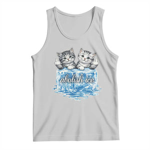 Abolish Ice Tank Top Cute Cat Melting Ice Pro Immigrant TS11 Ash Print Your Wear