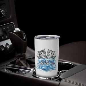 Abolish Ice Tumbler Cup Cute Cat Melting Ice Pro Immigrant TS11 Print Your Wear