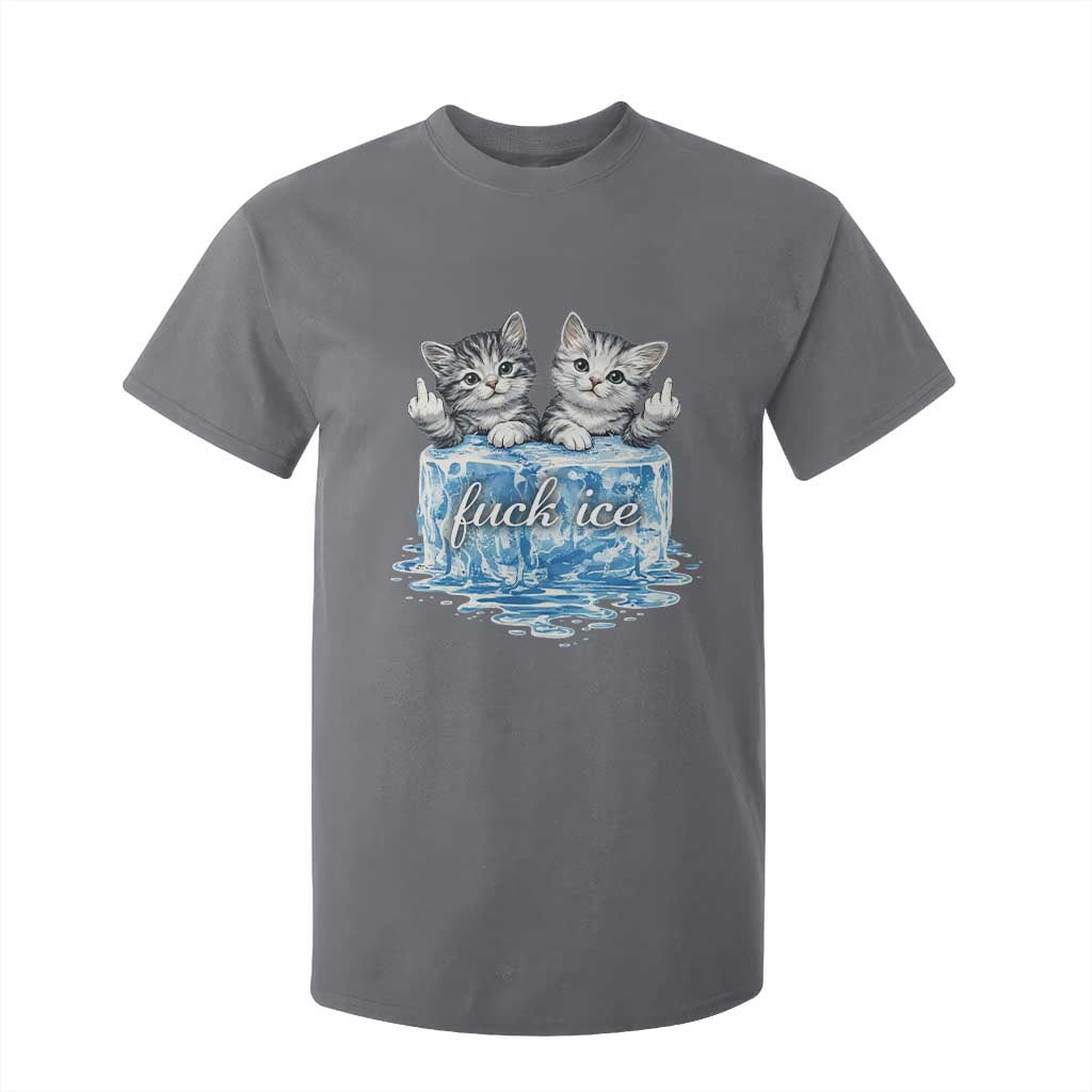 Fck Ice T Shirt For Kid Cute Cat Melting Ice Pro Immigrant TS11 Charcoal Print Your Wear
