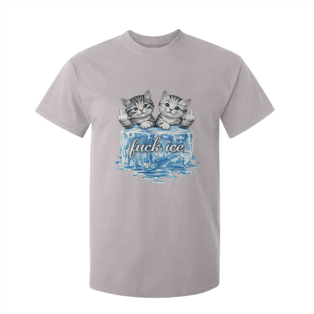 Fck Ice T Shirt For Kid Cute Cat Melting Ice Pro Immigrant TS11 Ice Gray Print Your Wear