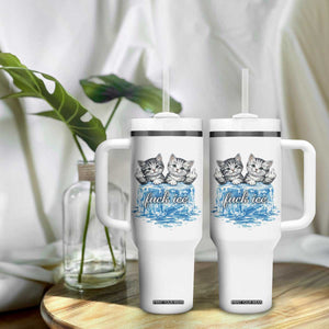 Fck Ice Tumbler With Handle Cute Cat Melting Ice Pro Immigrant TS11 Print Your Wear