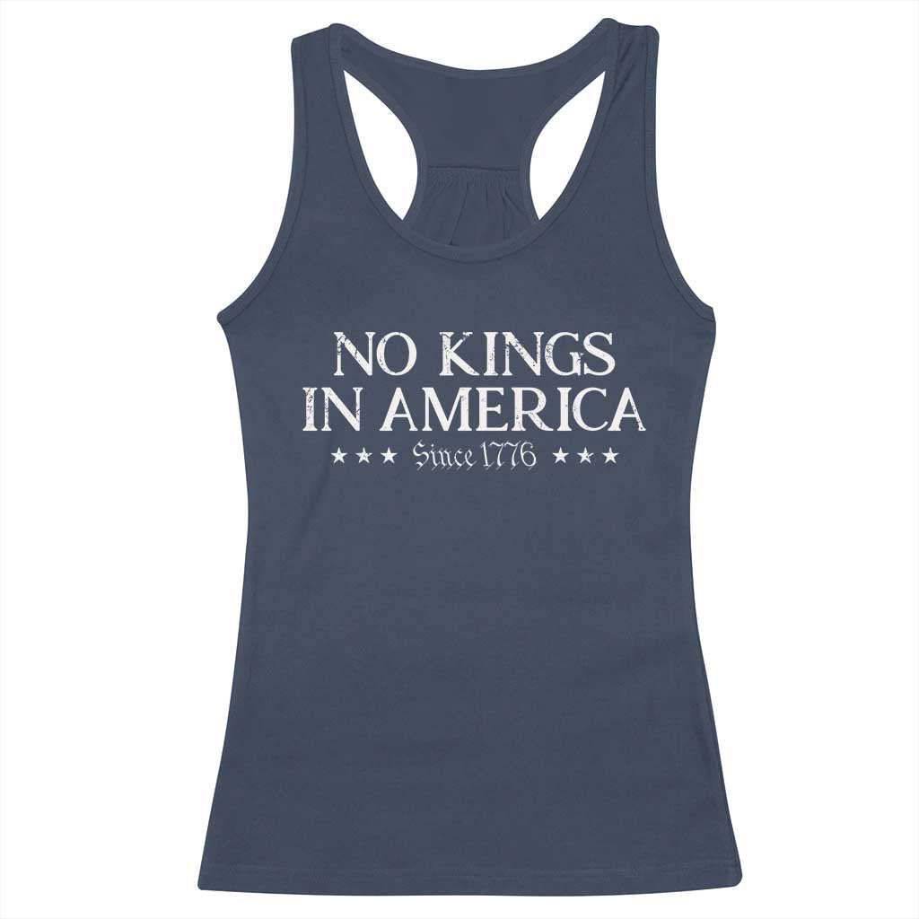 No Kings In America Since 1776 Racerback Tank Top Vintage Star TS11 Navy Print Your Wear