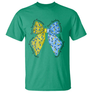Down Syndrome Awareness Coquette Bow Ribbon T Shirt TS11 Irish Green Print Your Wear