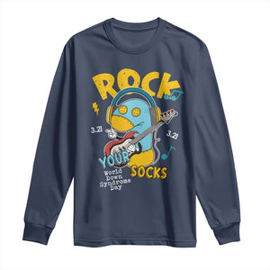 Funny Rock Your Socks Long Sleeve Shirt World Down Syndrome Day WDSD TS11 Navy Print Your Wear