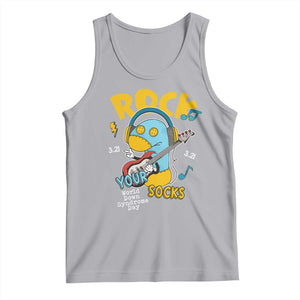 Funny Rock Your Socks Tank Top World Down Syndrome Day WDSD TS11 Athletic Heather Print Your Wear