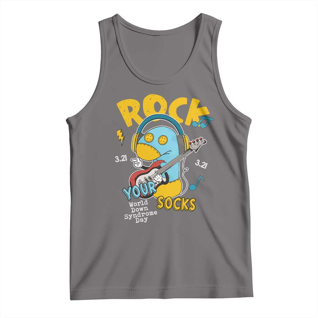 Funny Rock Your Socks Tank Top World Down Syndrome Day WDSD TS11 Deep Heather Print Your Wear