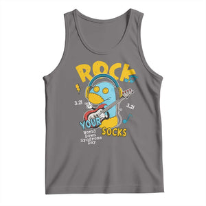 Funny Rock Your Socks Tank Top World Down Syndrome Day WDSD TS11 Deep Heather Print Your Wear