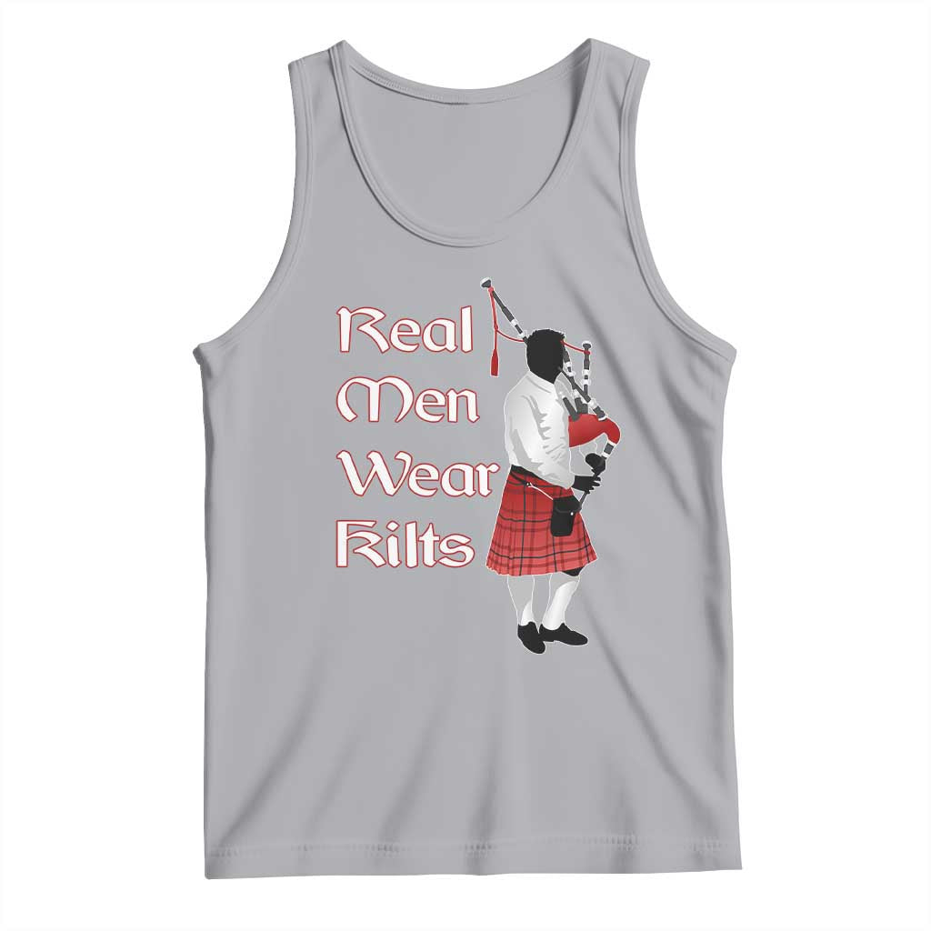 Funny Scottish Pride Tank Top Real Men Wear Kits Tartan Bagpipe TS11 Athletic Heather Print Your Wear