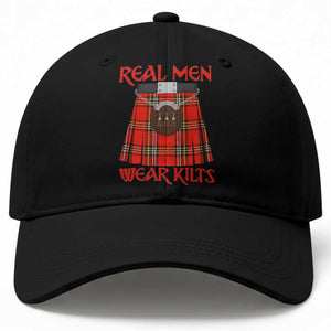 Funny Real Men Wear Kilts Baseball Cap Scottish Pride TS11 Print Your Wear