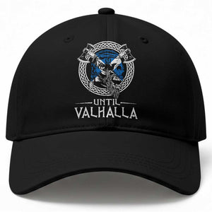 Funny Scottish Viking Baseball Cap Until Valhalla Vintage Scottish Flag Skull TS11 Print Your Wear