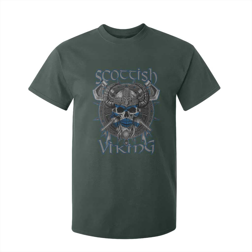 Scottish Viking Axes Celtic Knot T Shirt For Kid Scottish Flag TS11 Dark Forest Green Print Your Wear