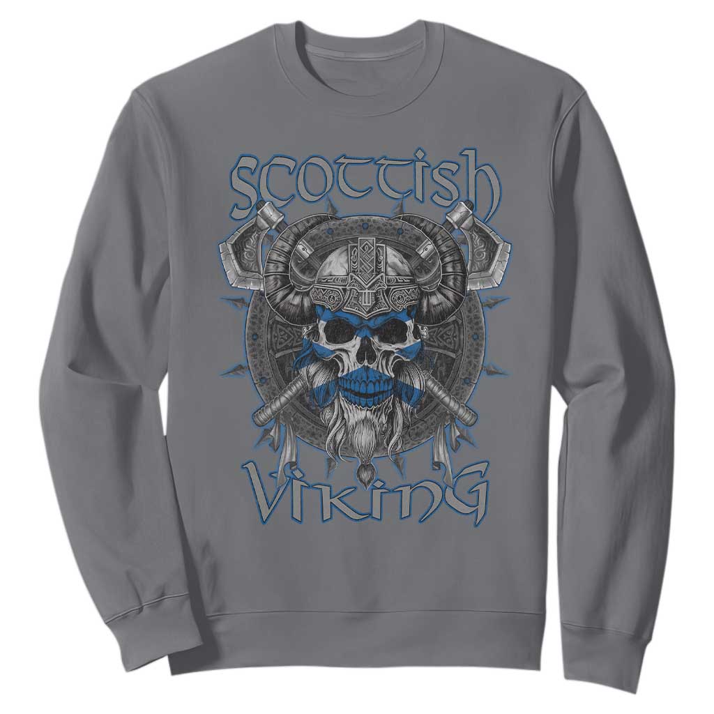 Scottish Viking Axes Celtic Knot Sweatshirt Scottish Flag TS11 Charcoal Print Your Wear
