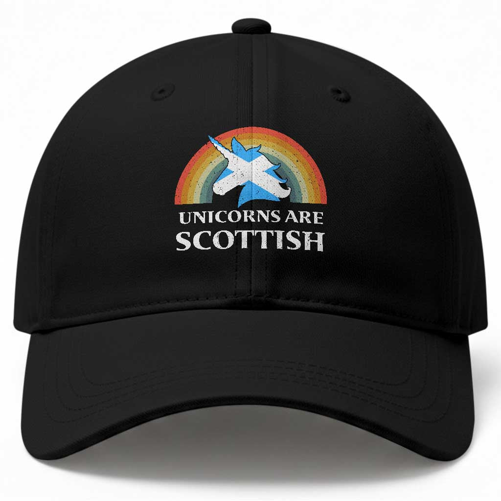 Funny Scotland Pride Unicorn Baseball Cap Unicorns Are Scottish Rainbow TS11 Print Your Wear