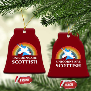 Funny Scotland Pride Unicorn Ceramic Ornament Unicorns Are Scottish Rainbow TS11 Print Your Wear