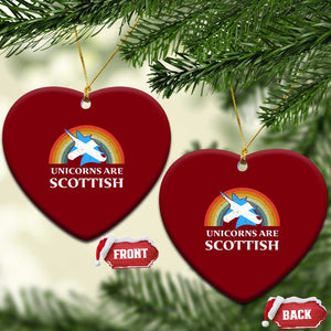 Funny Scotland Pride Unicorn Ceramic Ornament Unicorns Are Scottish Rainbow TS11 Print Your Wear