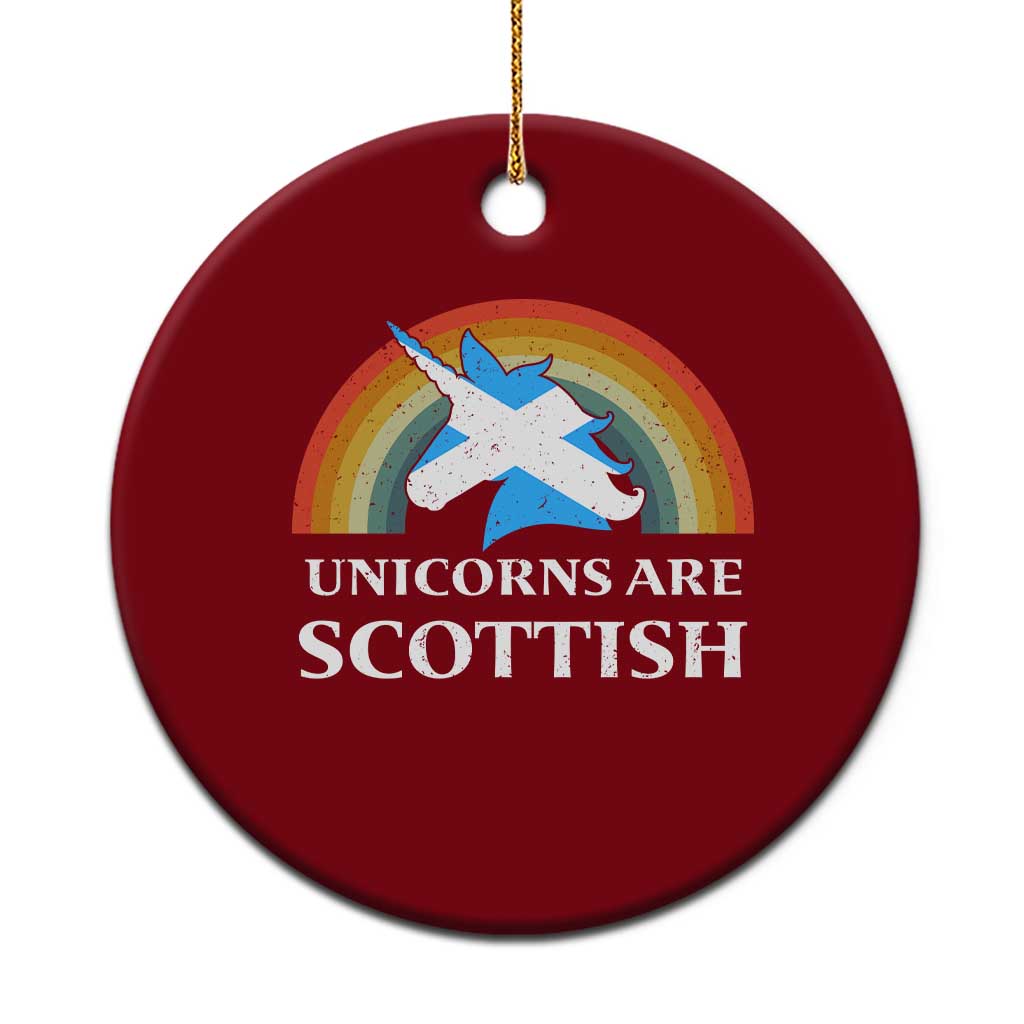 Funny Scotland Pride Unicorn Ceramic Ornament Unicorns Are Scottish Rainbow TS11 1pc Red Print Your Wear