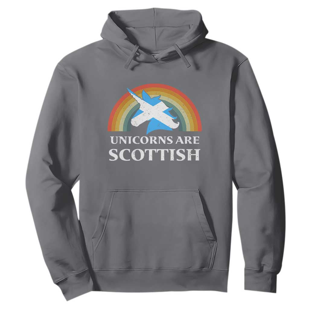 Funny Scotland Pride Unicorn Hoodie Unicorns Are Scottish Rainbow TS11 Charcoal Print Your Wear