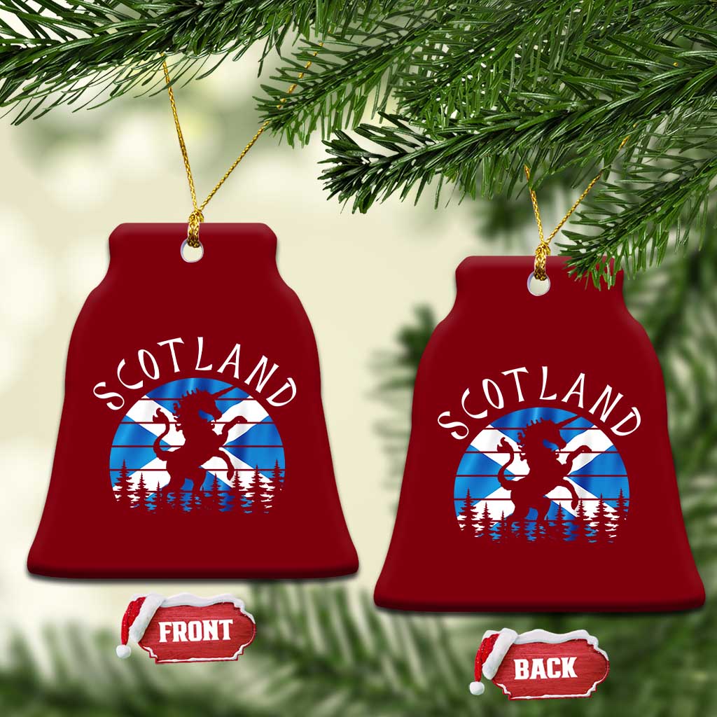 Funny Scotland Unicorn Scottish Flag Saltire Ceramic Ornament TS11 Print Your Wear