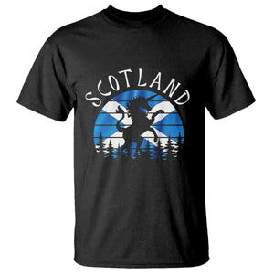 Funny Scotland Unicorn Scottish Flag Saltire T Shirt TS11 Black Print Your Wear