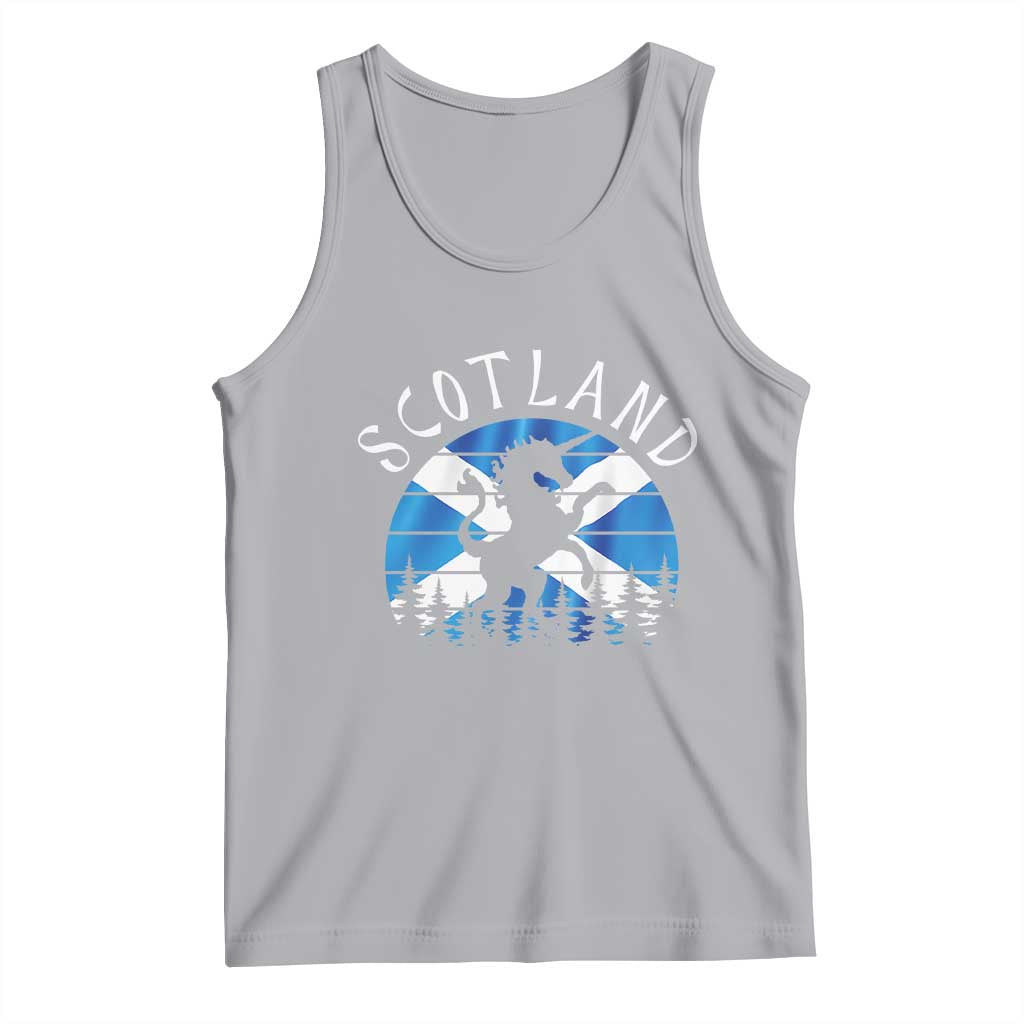 Funny Scotland Unicorn Scottish Flag Saltire Tank Top TS11 Athletic Heather Print Your Wear