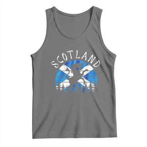Funny Scotland Unicorn Scottish Flag Saltire Tank Top TS11 Black Heather Print Your Wear