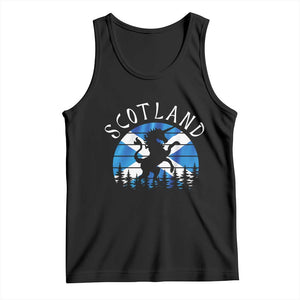 Funny Scotland Unicorn Scottish Flag Saltire Tank Top TS11 Black Print Your Wear