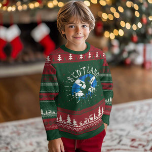 Funny Scotland Unicorn Scottish Flag Saltire Ugly Christmas Sweater TS11 Christmas Print Your Wear