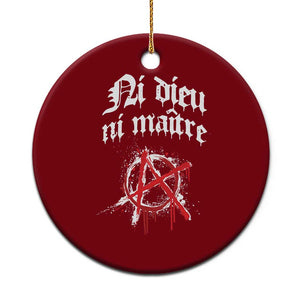 Ni Dieu Ni Maitre No God No Masters Ceramic Ornament Anarchy Symbol TS11 1pc Red Print Your Wear
