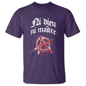 Ni Dieu Ni Maitre No God No Masters T Shirt Anarchy Symbol TS11 Purple Print Your Wear
