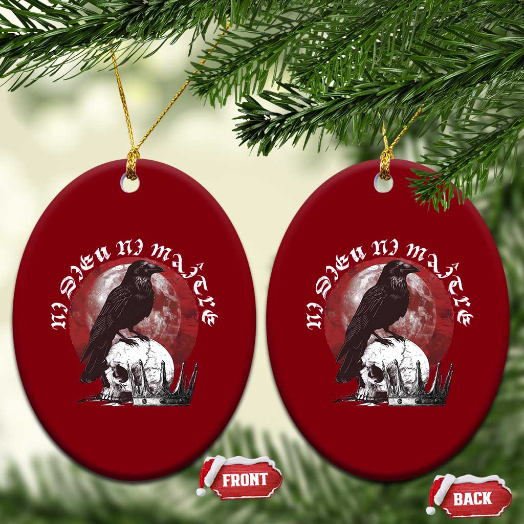 Ni Dieu Ni Maitre No God No Masters Ceramic Ornament Raven Skull TS11 Print Your Wear