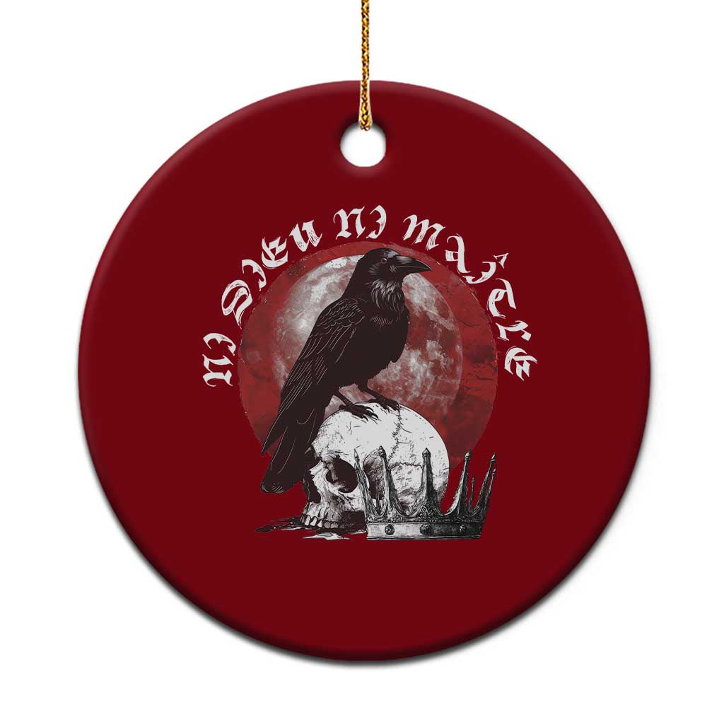 Ni Dieu Ni Maitre No God No Masters Ceramic Ornament Raven Skull TS11 1pc Red Print Your Wear