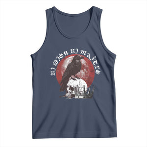 Ni Dieu Ni Maitre No God No Masters Tank Top Raven Skull TS11 Navy Print Your Wear